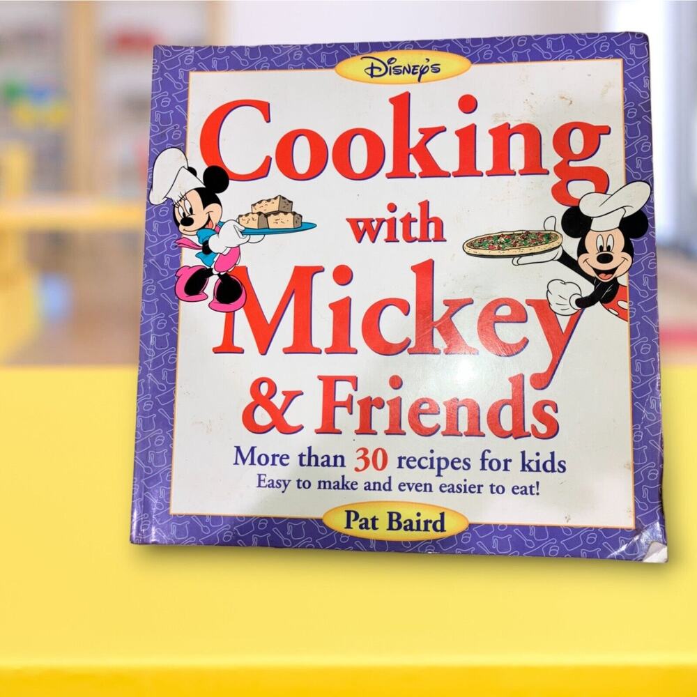 Vintage 1999 Disney Cooking with Mickey & Friends Softcover Cookbook First Edit!